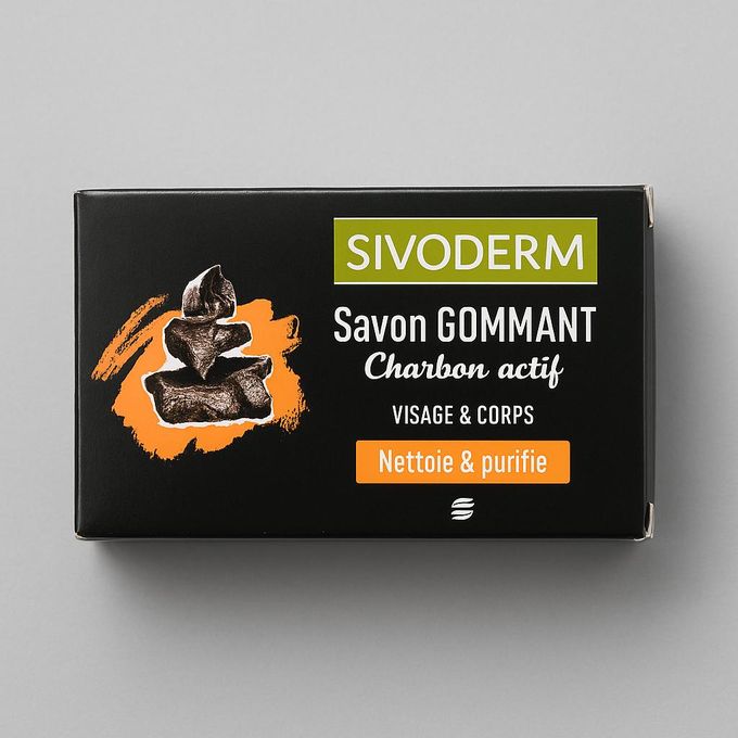 SIVODERM Savon Gommant Charbon Actif